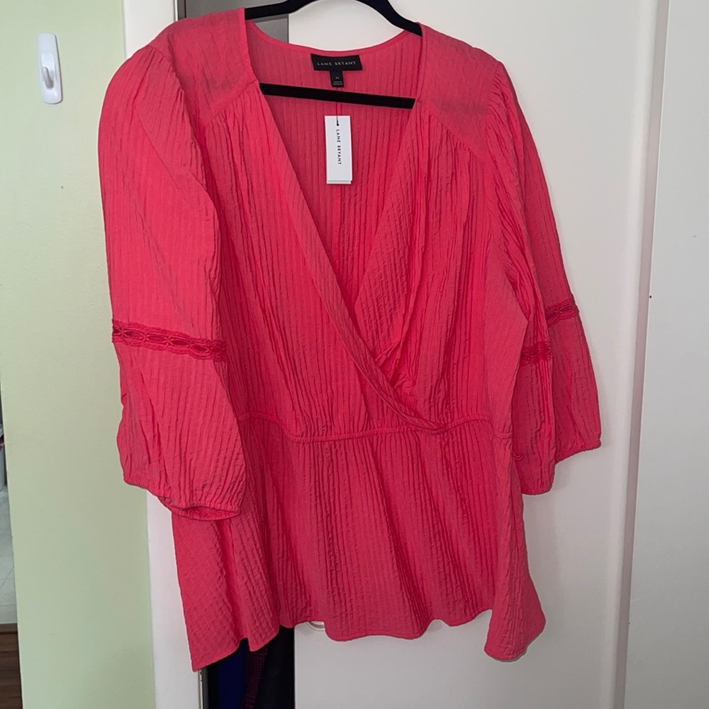 Lane Bryant Coral Beachy Blouse